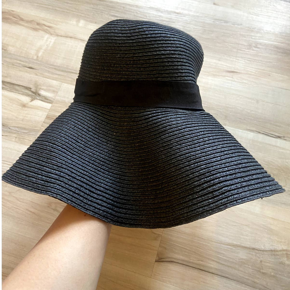 TARGET Woven Floppy Straw Hat With Bow - Picture 4 of 7